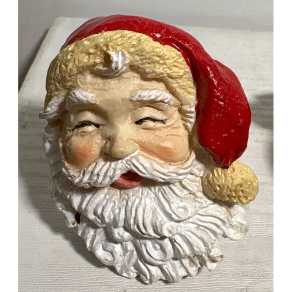 Vintage Christmas Napkin Rings Set Of 3 Santa & Tree Design Replacements - Picture 4 of 7